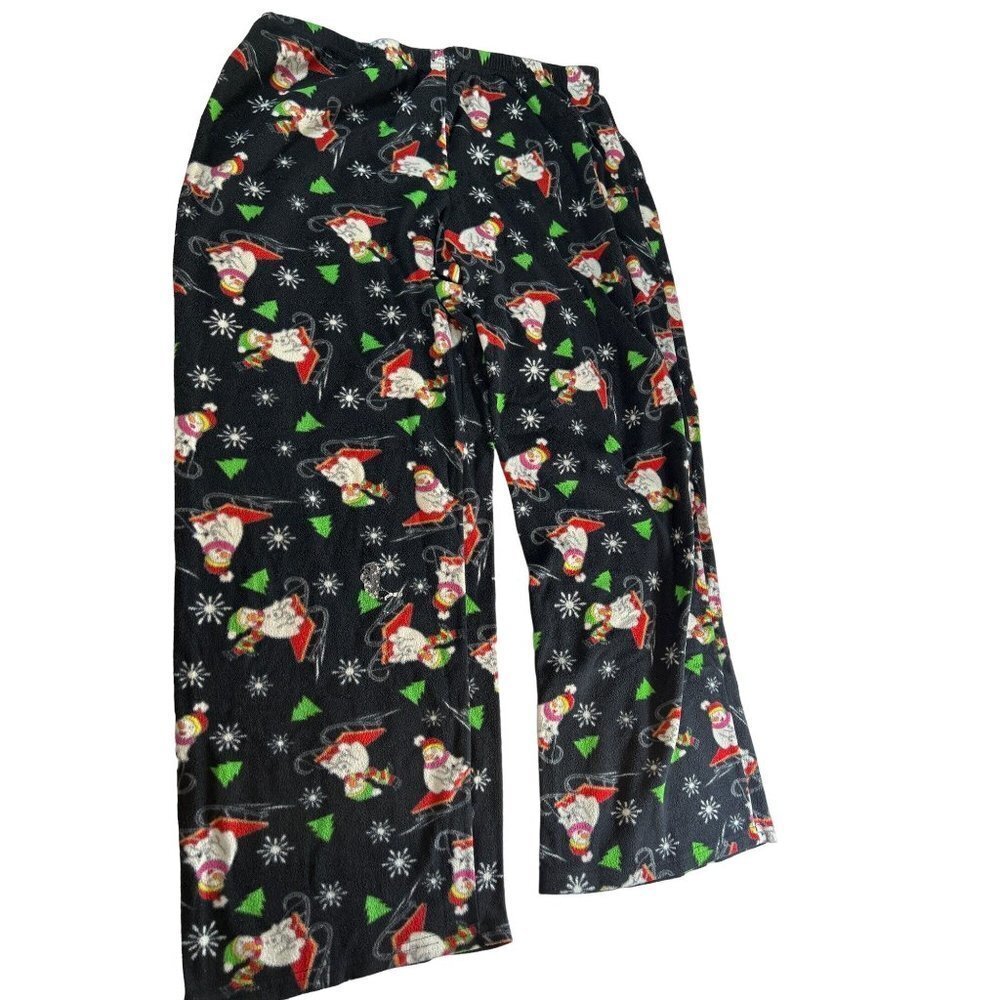 Good Night Kiss Womens Pajama Bottoms Christmas Snowman Size XL